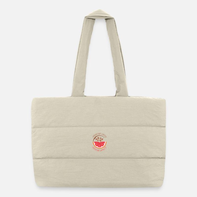 Morning Coffee Evening Spritz Puffer Shopping Bag