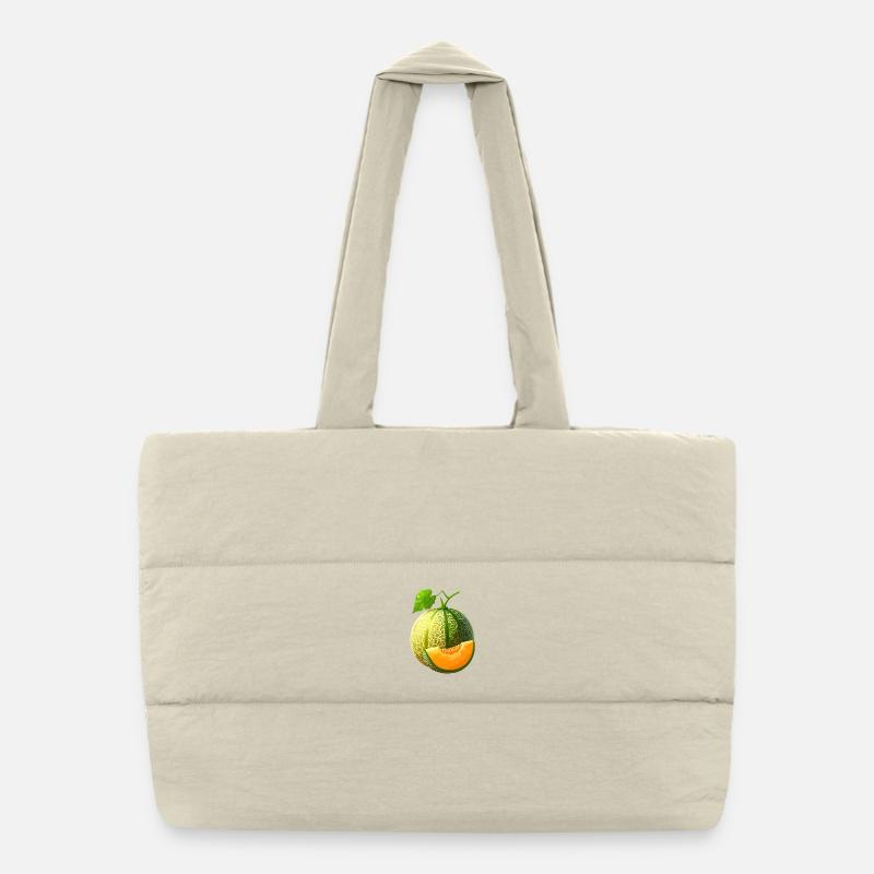 honeydew melon Puffer Shopping Bag
