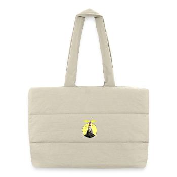 Phare - Sac shopping matelassé - blanc naturel - Devant