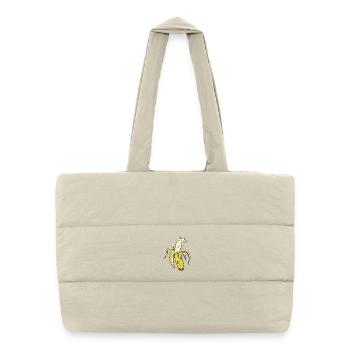 Toute la bande dessinée de banane - fruit - Sac shopping matelassé - blanc naturel - Devant