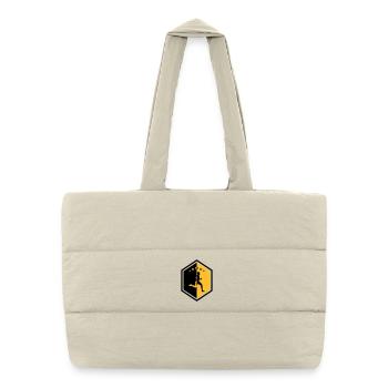 Course à Pied / Running / Jogging / Coureur - Sac shopping matelassé - blanc naturel - Devant