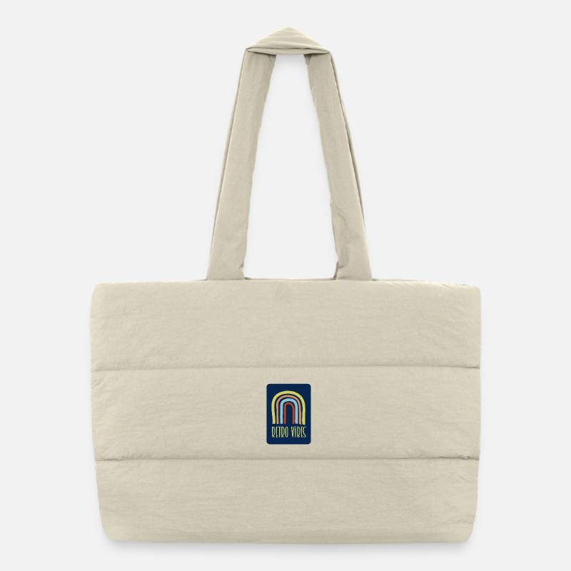 Retro-Vibes Puffer-Einkaufstasche