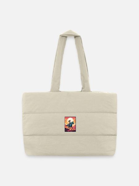 Sports équestres, sports équestres - Sac shopping matelassé - blanc naturel