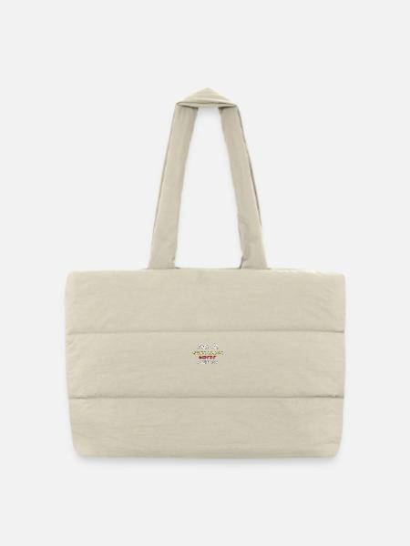 Deine Gute Laune Kotzt Mich An Spruch - Gesteppte Shopping Bag - Naturweiß