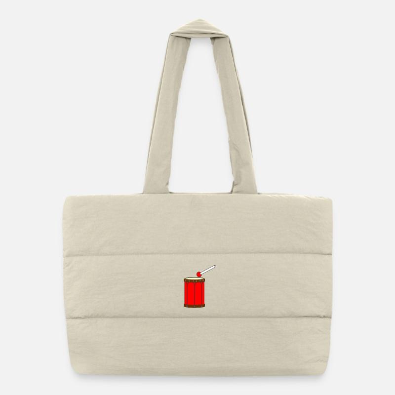 Große rote Trommeltrommel Puffer-Einkaufstasche