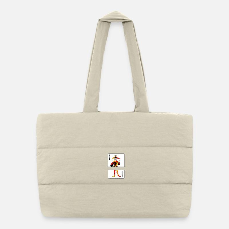 Playing Card Joker banner Puffer Shopping Bag
