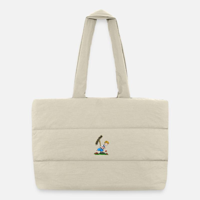 Currant Cracker Blonde Puffer Shopping Bag