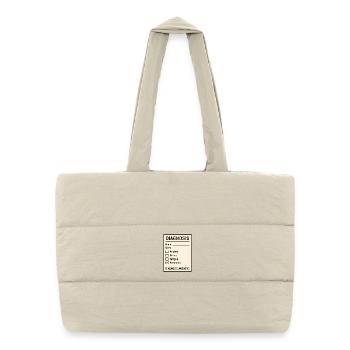 Diagnostic Génial - Sac shopping matelassé - blanc naturel - Devant
