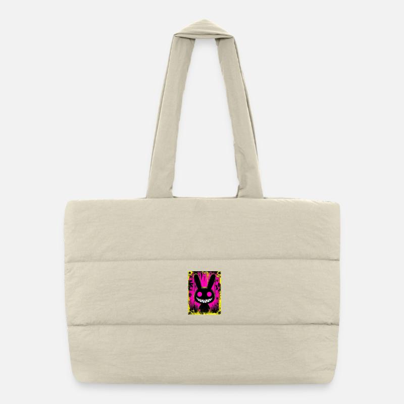 Electro Black Rabbit Puffer Shopping Bag