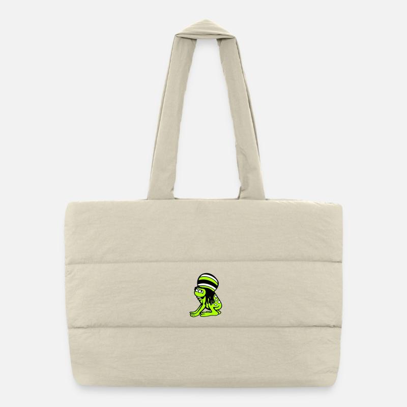 Frosch Reggae Musik Rasta Haare Mütze Jamaika Fun Puffer-Einkaufstasche