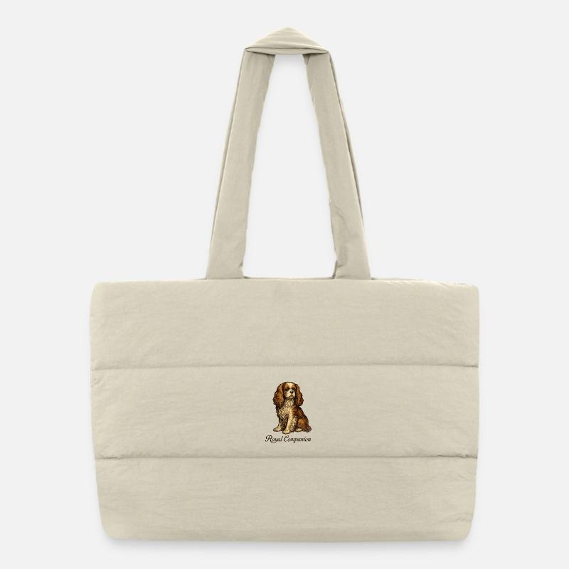 Chien Cavalier King Charles Sac shopping matelassé