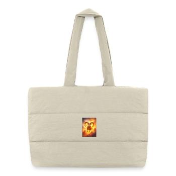 Bélier céleste ardent enflammant la création - Sac shopping matelassé - blanc naturel - Devant