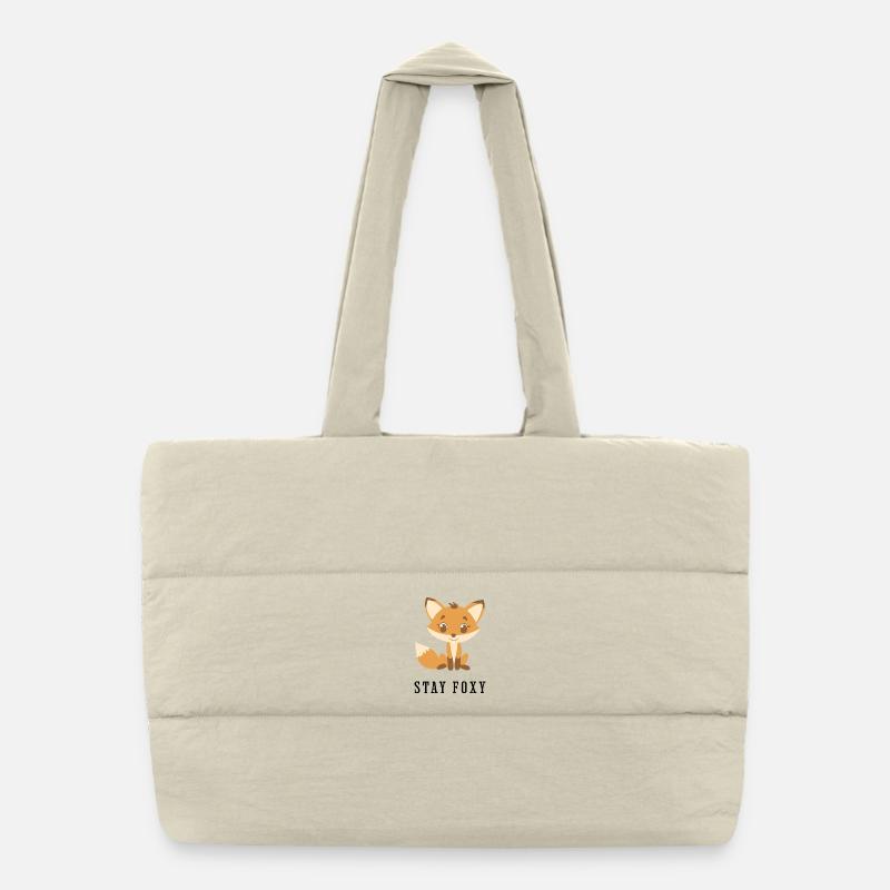 Dessin animé du renard de la forêt mignon Sac shopping matelassé