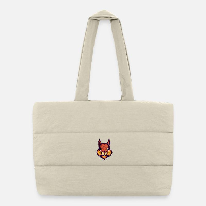 Bright autumnal squirrel Puffer Shopping Bag