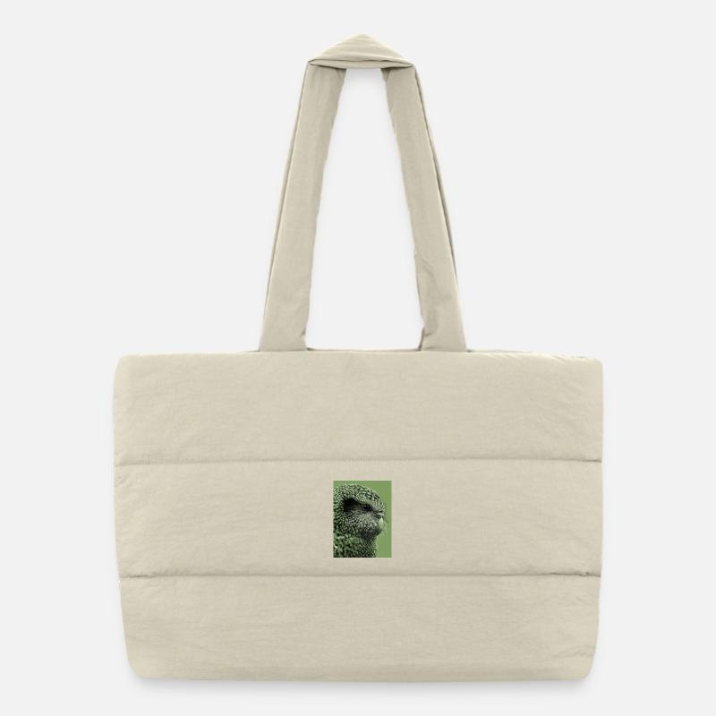 Illustration Kakapo en vert Sac shopping matelassé