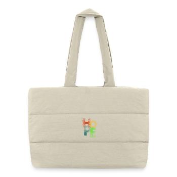 Hope in Colored Rays - Puffer Shopping Bag - natural - Front