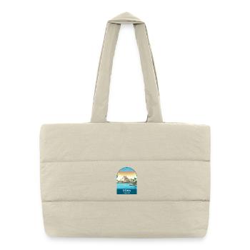 Doha Qatar Museum of Islamic Art Travel Design - Puffer Shopping Bag - natural - Front