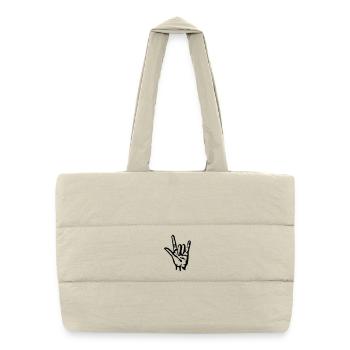 Cool - Sac shopping matelassé - blanc naturel - Devant