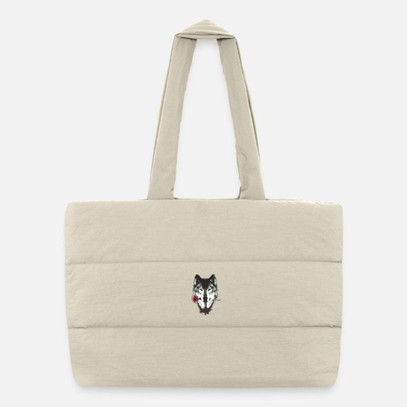 Wolf et Rose - Sac shopping matelassé - blanc naturel
