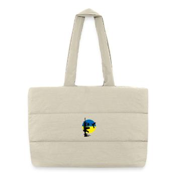 peace no war ukraine - Puffer Shopping Bag - natural - Front