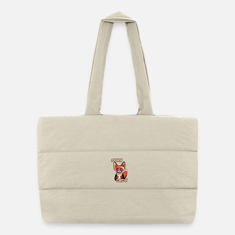 Foxy Lady - Renarde Avec Lunettes de Soleil Sac shopping matelassé