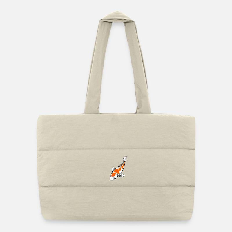 Koi Fish Puffer Shopping Bag