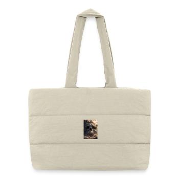 Crâne dans les nuages d’orage - Sac shopping matelassé - blanc naturel - Devant