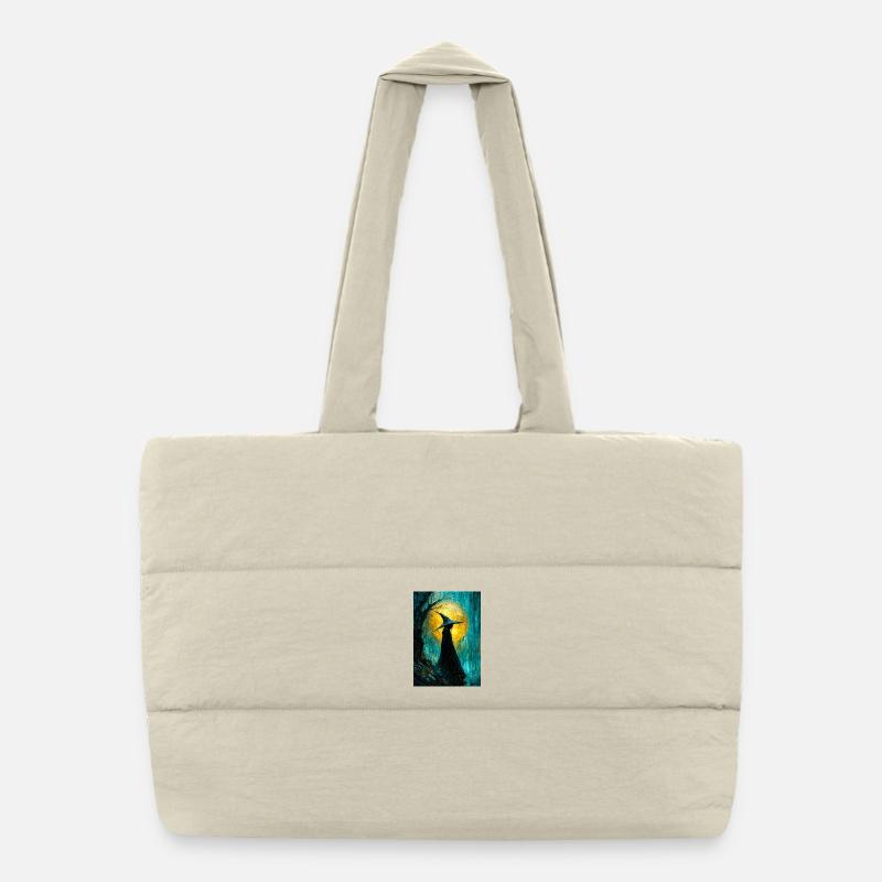 Moonlit Witch in Sunlit Grove Puffer Shopping Bag