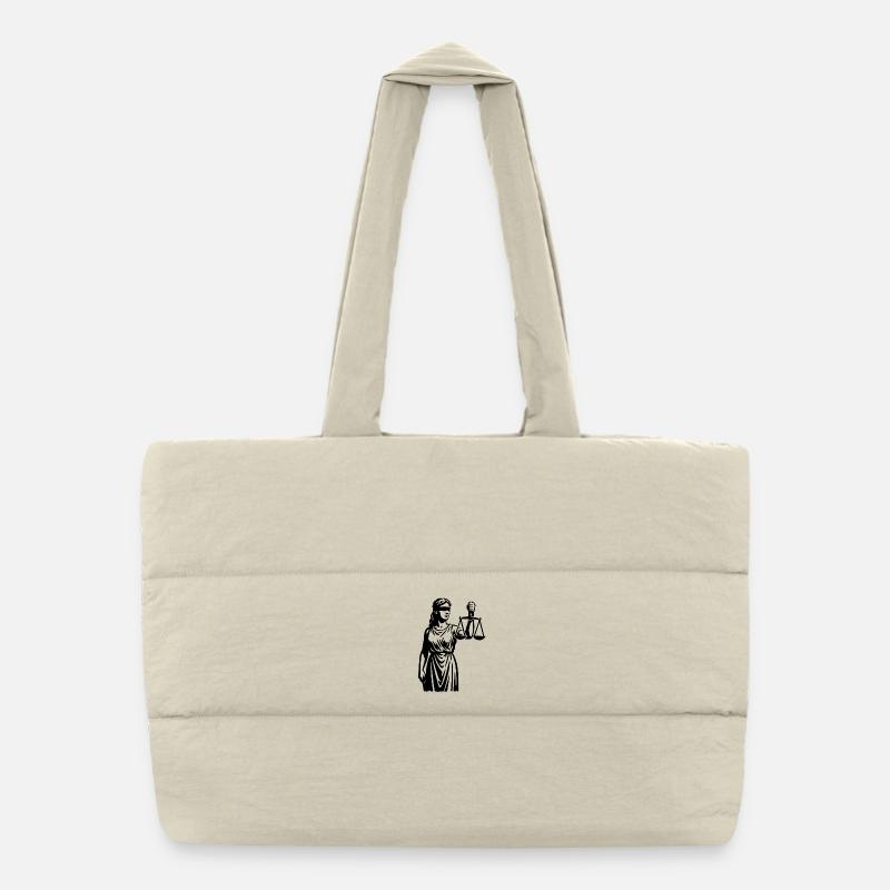 La justice | La justice en silhouette Sac shopping matelassé