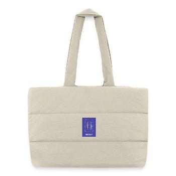 Silhouette de poisson sicilien Sicile - Sac shopping matelassé - blanc naturel - Devant