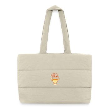 You’re Soup-er Strong Cute Pun Design - Puffer Shopping Bag - natural - Front