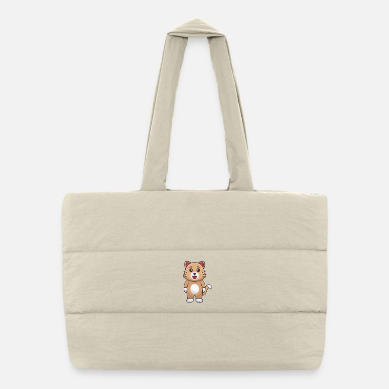 Cartoon cat Puffer Shopping Bag