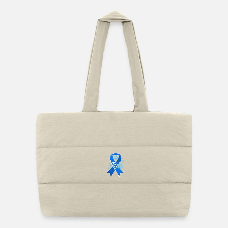 ALS nerve disease Puffer Shopping Bag