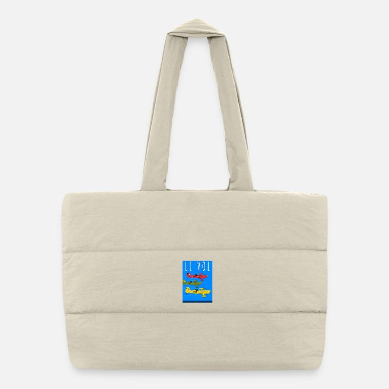 Le vol - Sac shopping matelassé - blanc naturel