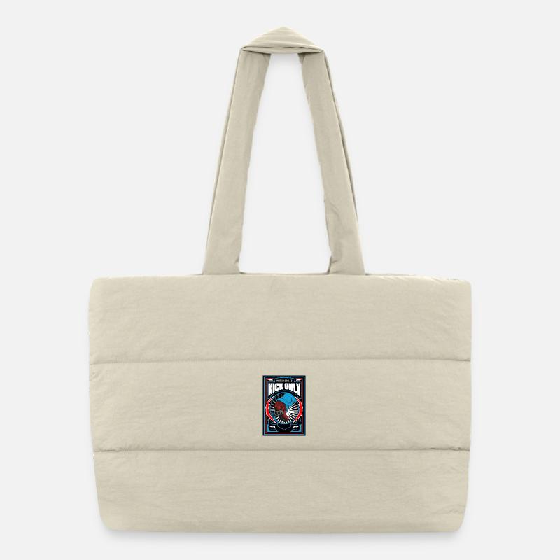 Motorcycles Kick Only - Sac shopping matelassé - blanc naturel