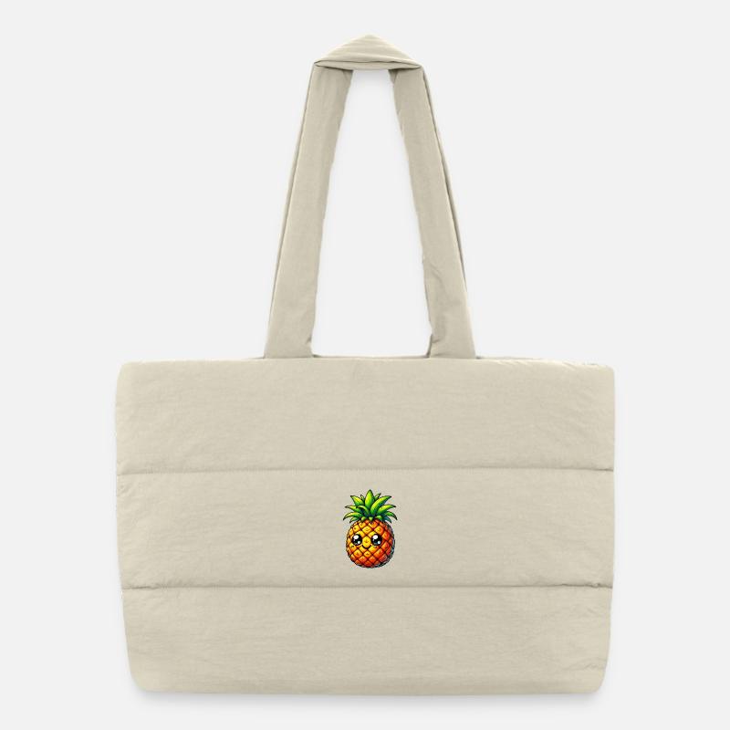 Ananas Sac shopping matelassé