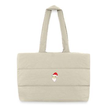 Frohe Weihnachten Weihnachtsmann - Puffer-Einkaufstasche - Naturweiß - Vorne