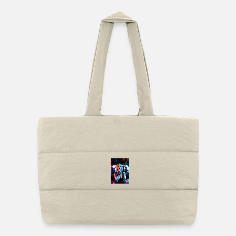Rêves de néons Sac shopping matelassé