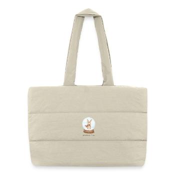 Snow Globe Bunny – Little Winter Friend - Puffer Shopping Bag - natural - Front