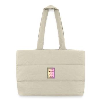 Si trop réfléchir brûle des calories Citation amusante - Sac shopping matelassé - blanc naturel - Devant