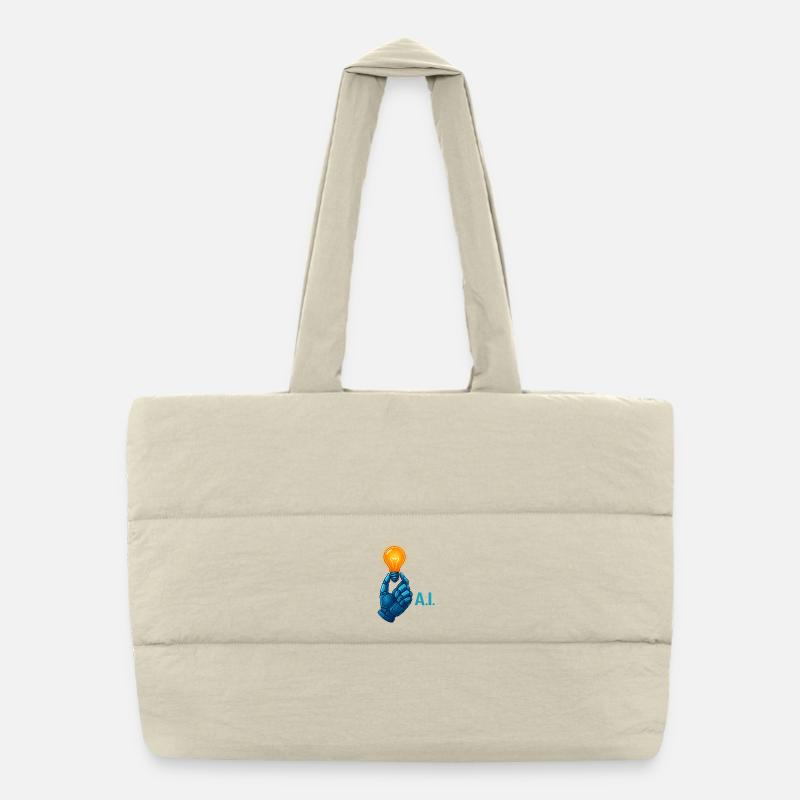 ai Tech Statement mit coolem Vibe funny Puffer-Einkaufstasche