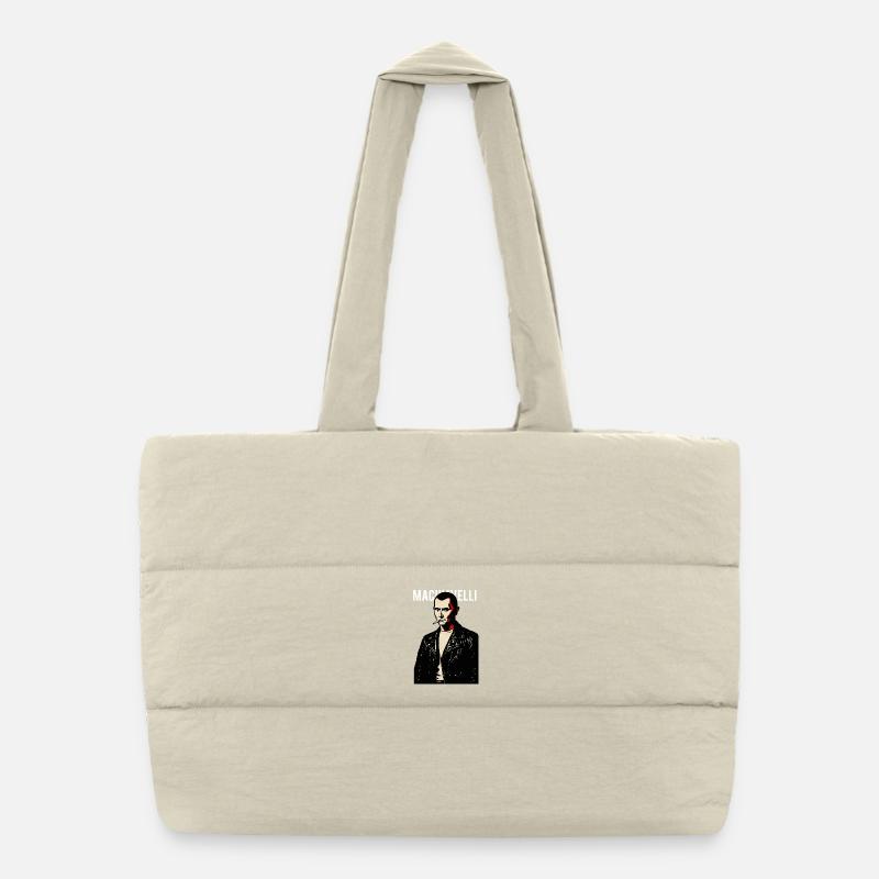 Machiavel Rebel Noir Tee Sac shopping matelassé