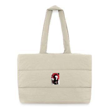 Punk Frau Rebellischer Geist Kanji - Sac shopping matelassé - blanc naturel - Devant