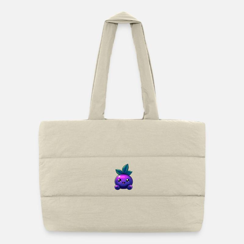 Ami aux baies de Kawaii avec des feuilles Sac shopping matelassé