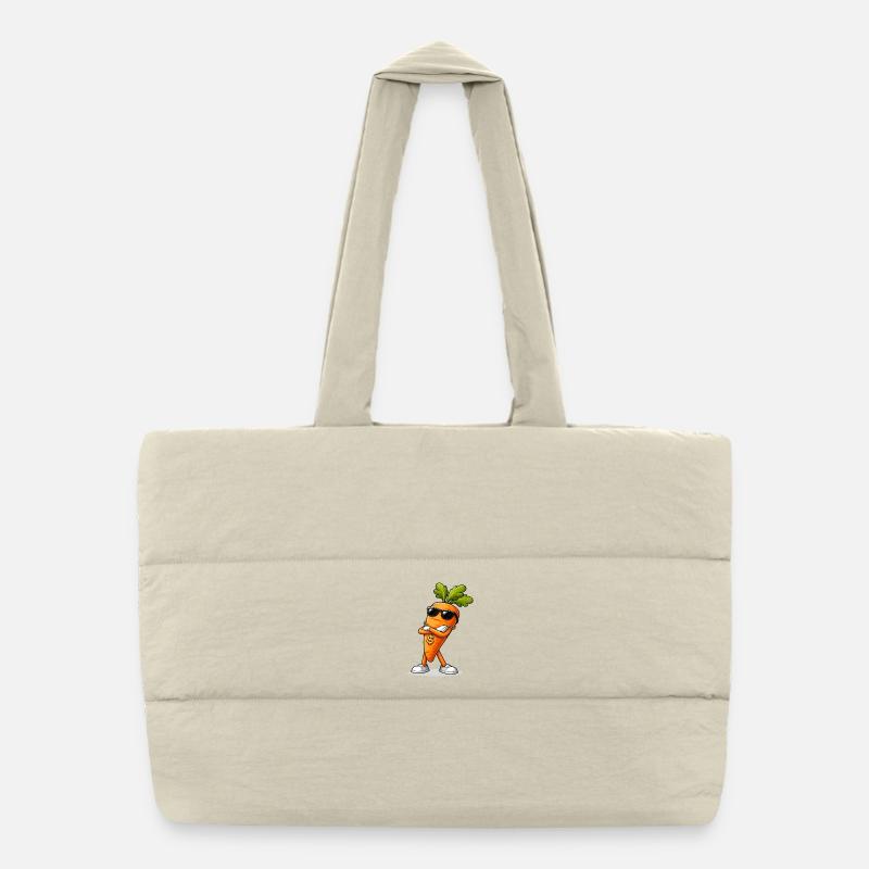 Cool carrot with sunglasses and chain Puffer Shopping Bag