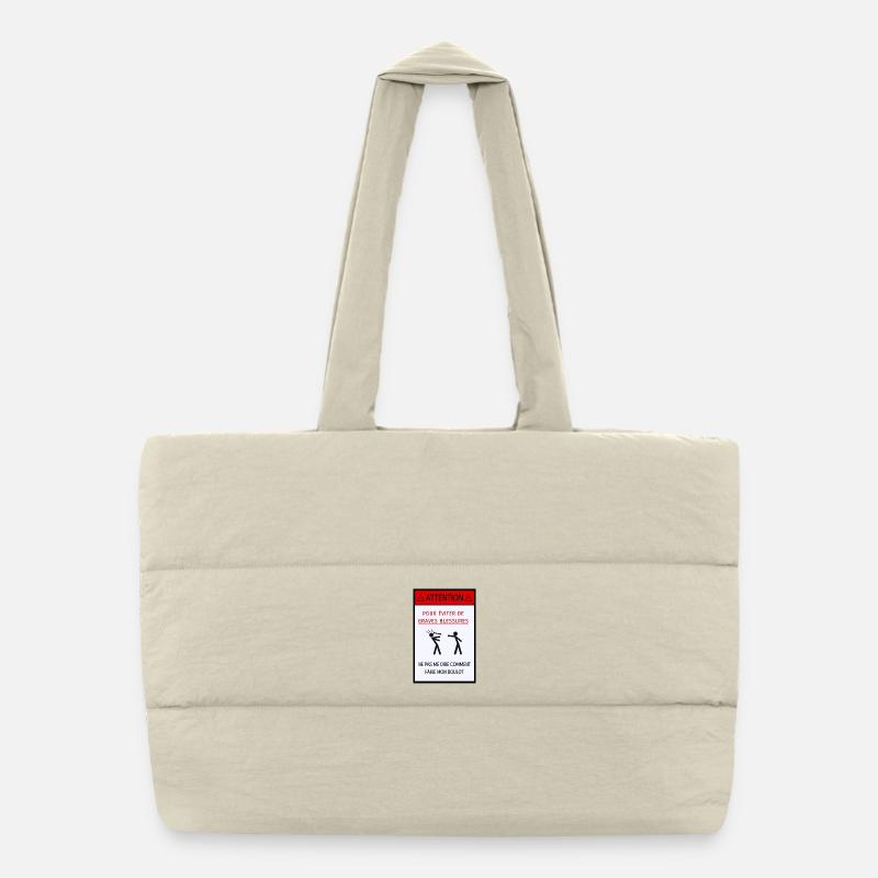 Ne pas me dire comment faire mon boulot [affiche] Sac shopping matelassé