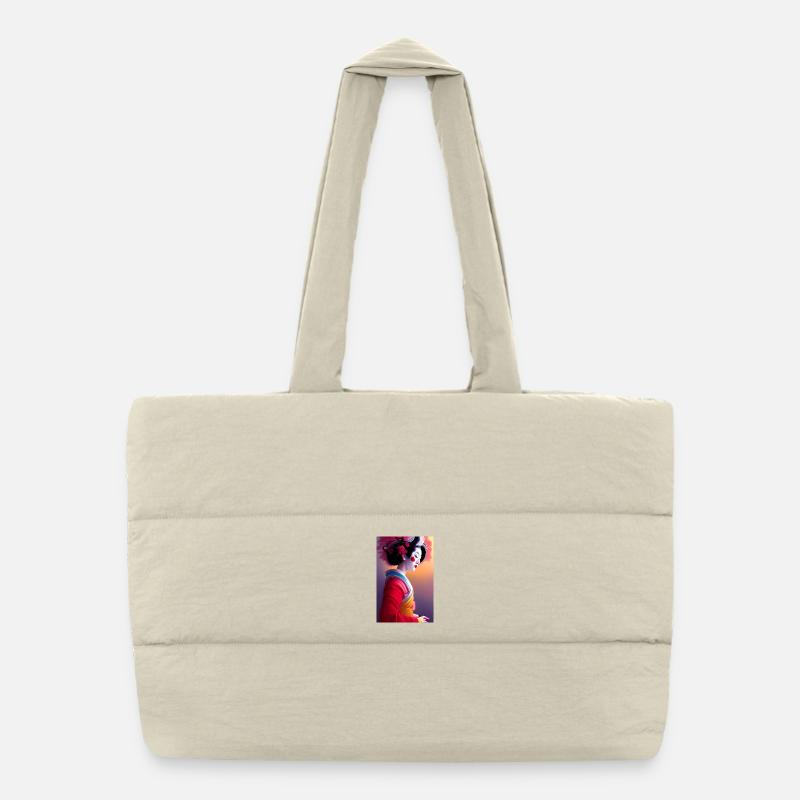 Geisha 8 - Puffer Shopping Bag - natural