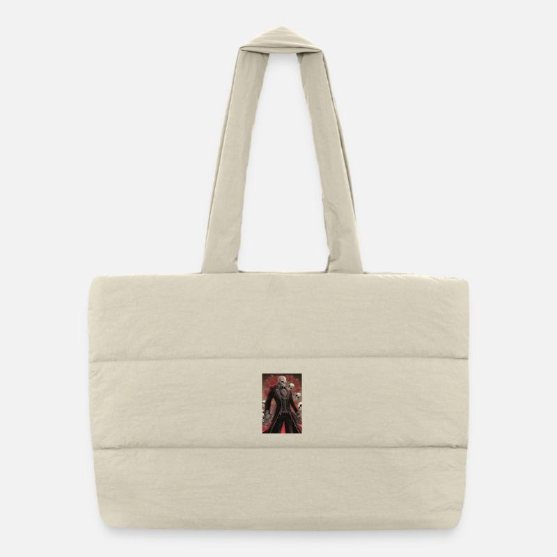 Totenkopf Mann Puffer-Einkaufstasche