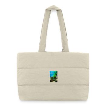 Fische, Aquarium - Gesteppte Shopping Bag - Naturweiß - Vorne