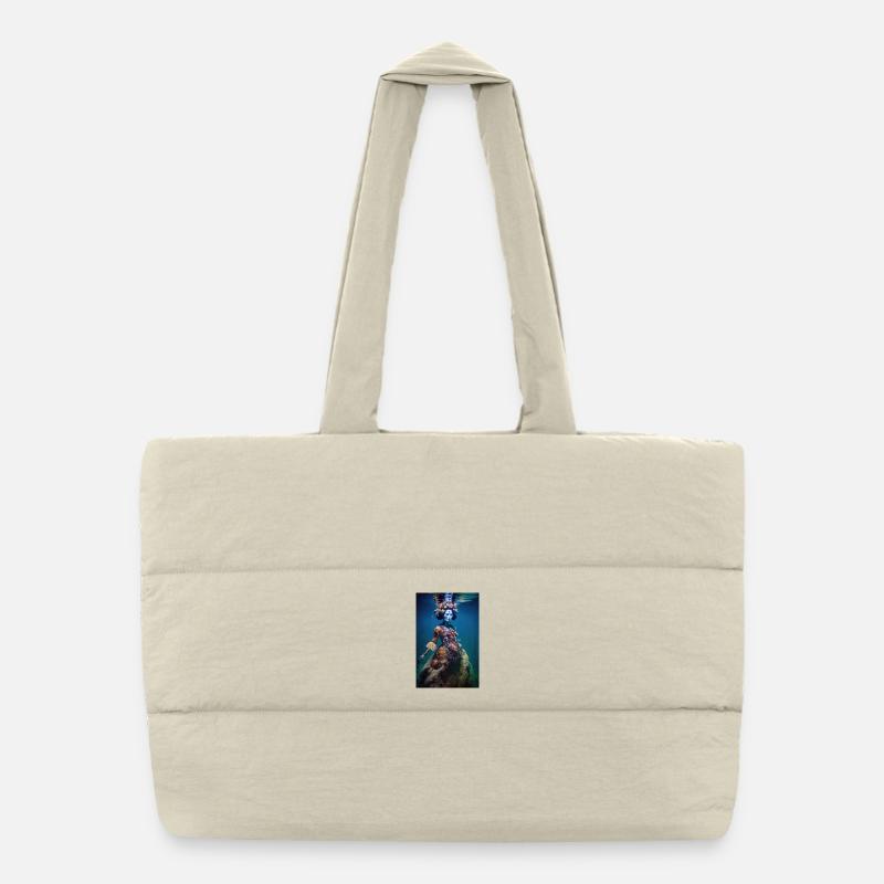 Geisha zombie underwater Puffer Shopping Bag